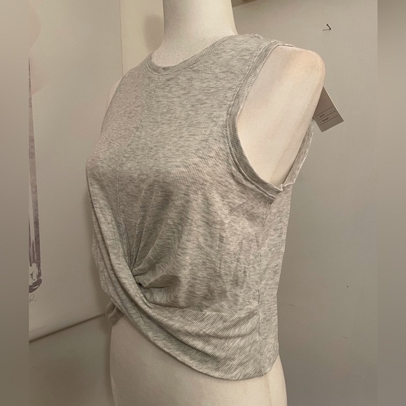 All In Motion Crop Tank Top in Gray - Picture 4 of 9